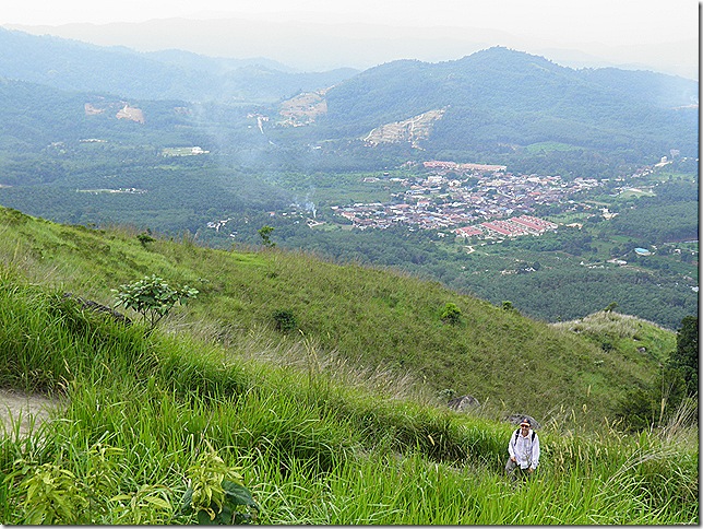 Bukit Broga with the town of Broga in the background.