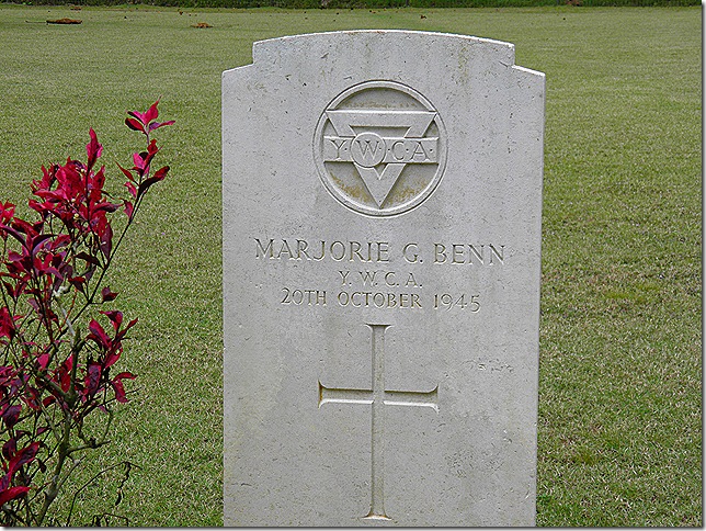 The grave of Marjorie Benn, YWCA.
