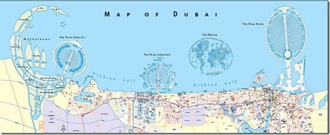 Map of Dubai's reclamation projects